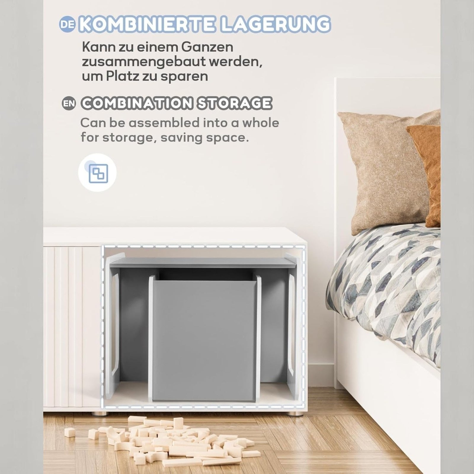 montesori-detska-masa-stolche-ginger-home-darven-komplekt-3v1-bqlo-sivo-TF6912-21 Монтесори Детска маса и Столче GINGER HOME, Дървен Комплект 3 в 1, бяло и сиво - Image 21