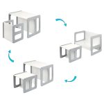 Монтесори Детска маса и Столче GINGER HOME, Дървен Комплект 3 в 1, бяло и сиво - Image 6