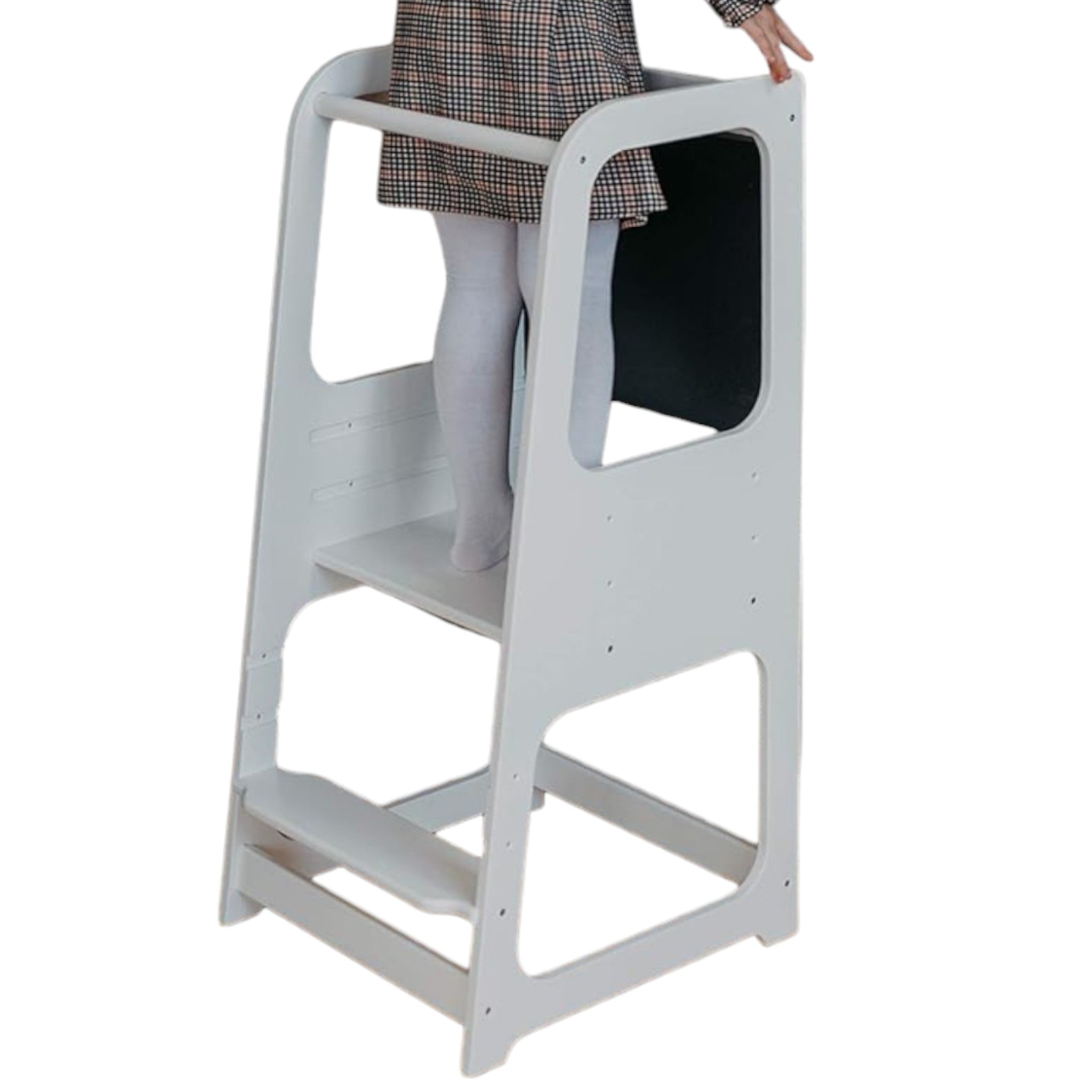 montesori-kula-ginger-home-obrazovatelno-stolche-s-cherna-daska-i-reguliruema-visochina-byala-za-deca-ot-1-4-godini-TF13071-3 Монтесори Кула GINGER HOME, Образователно Столче с Черна Дъска и Регулируема Височина, Бяла, за Деца от 1-4 години - Image 5