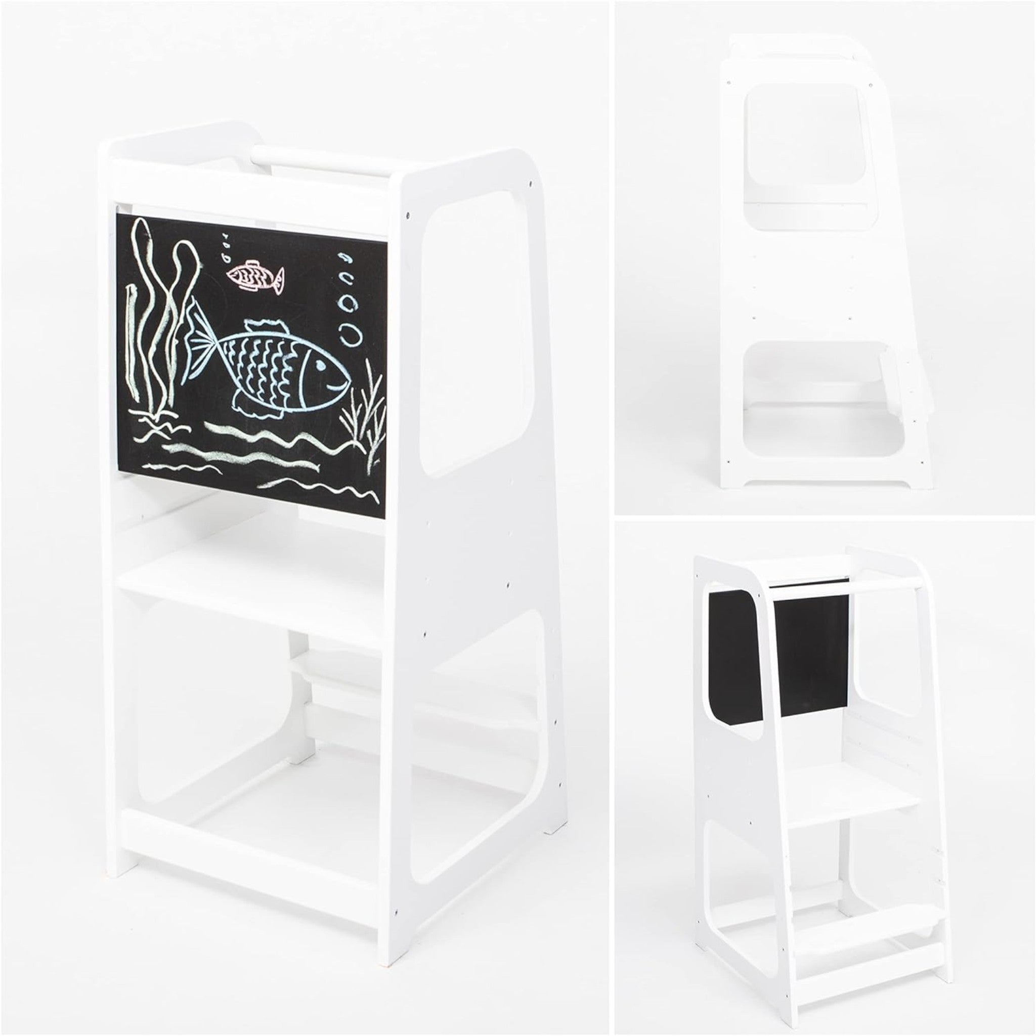 montesori-kula-ginger-home-obrazovatelno-stolche-s-cherna-daska-i-reguliruema-visochina-byala-za-deca-ot-1-4-godini-TF13071-4 Монтесори Кула GINGER HOME, Образователно Столче с Черна Дъска и Регулируема Височина, Бяла, за Деца от 1-4 години - Image 6