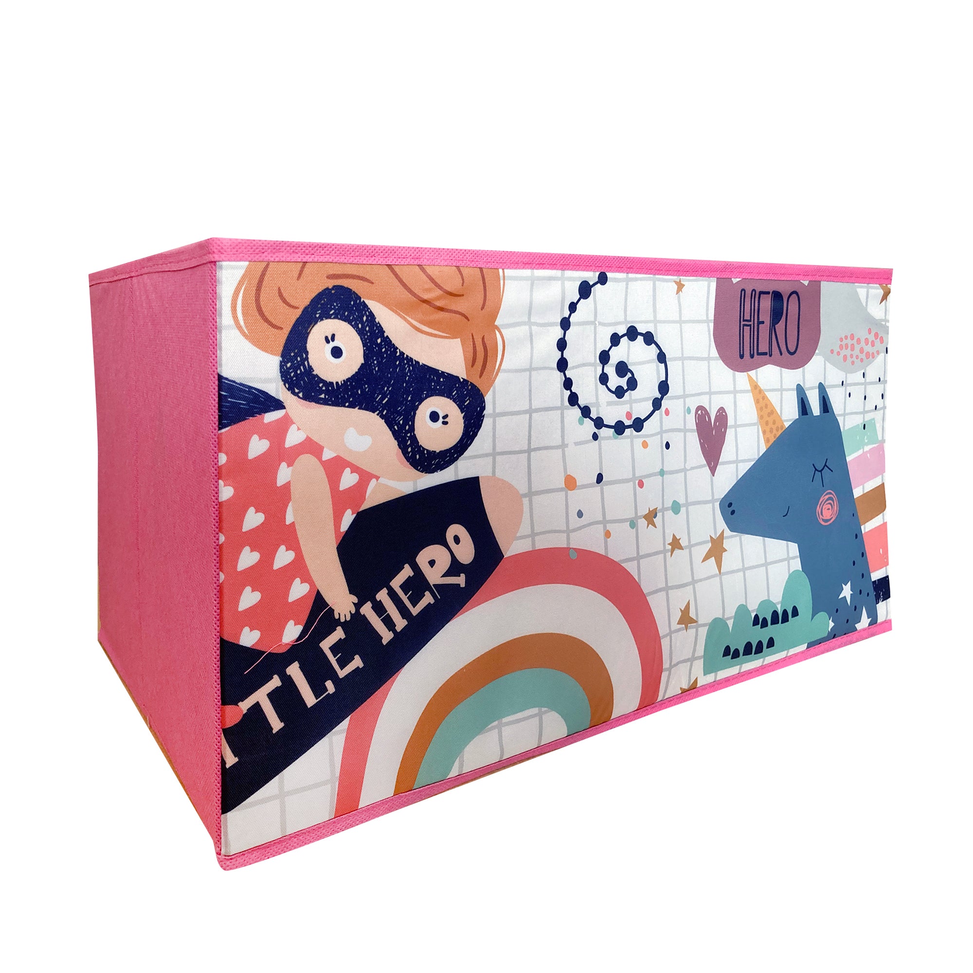 organayzer-za-igrachki-i-knizhki-detska-etazherka-s-9-tekstilni-kosha-za-sahranenie-super-girl-TF6018-5 Органайзер за Играчки и Книжки,  Детска Етажерка с 9 Текстилни Коша за Съхранение - SUPER GIRL - Image 6