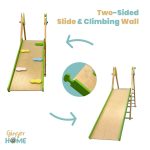 Детски дървен Pikler (пиклер) триъгълник 4 в 1 – люлка, пързалка, катерушка и рампа | Ginger Home - Image 11