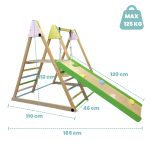 Детски дървен Pikler (пиклер) триъгълник 4 в 1 – люлка, пързалка, катерушка и рампа | Ginger Home - Image 19