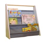 Преносима Детска Етажерка за Книги GINGER HOME, Обзавеждане за Детска Стая, Бяло, Сиво - Image 6