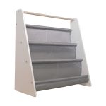 Преносима Детска Етажерка за Книги GINGER HOME, Обзавеждане за Детска Стая, Бяло, Сиво - Image 10