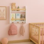 Стенна Детска Етажерка GINGER HOME – Бяла, с Рафтове и Закачалки - Image 13