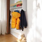 Стенна Детска Етажерка GINGER HOME – Бяла, с Рафтове и Закачалки - Image 14