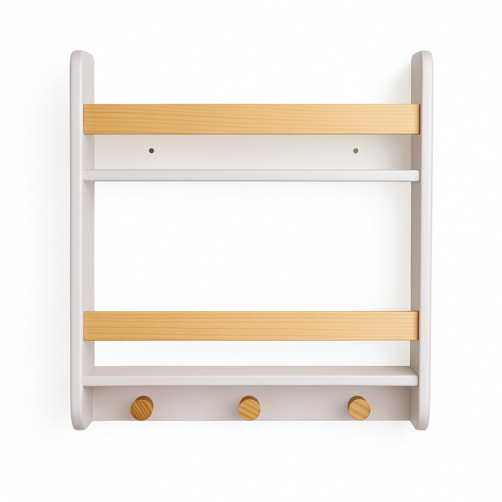 stenna-detska-etazherka-ginger-home-biala-s-raftove-i-zakachalki-TF6931-4_8805728a-fde1-4315-9622-3d05fad113de Стенна Детска Етажерка GINGER HOME – Бяла, с Рафтове и Закачалки - Image 5