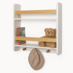 Стенна Детска Етажерка GINGER HOME – Бяла, с Рафтове и Закачалки - Image 10