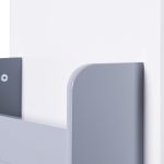 Въртяща се на 360 Градуса Секция ROCKET с Рафтове на 4 нива, Дървена - за Съхранение на Книги  и Играчки WHITE/GRAY - Image 7