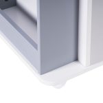 Въртяща се на 360 Градуса Секция ROCKET с Рафтове на 4 нива, Дървена - за Съхранение на Книги  и Играчки WHITE/GRAY - Image 8