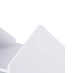 Въртяща се на 360 Градуса Секция ROCKET с Рафтове на 4 нива, Дървена - за Съхранение на Книги  и Играчки WHITE/GRAY - Image 9