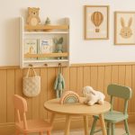 Стенна Детска Етажерка GINGER HOME – Бяла, с Рафтове и Закачалки - Image 11