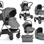 Комбинирана детска количка Empire 3в1 тъмносив