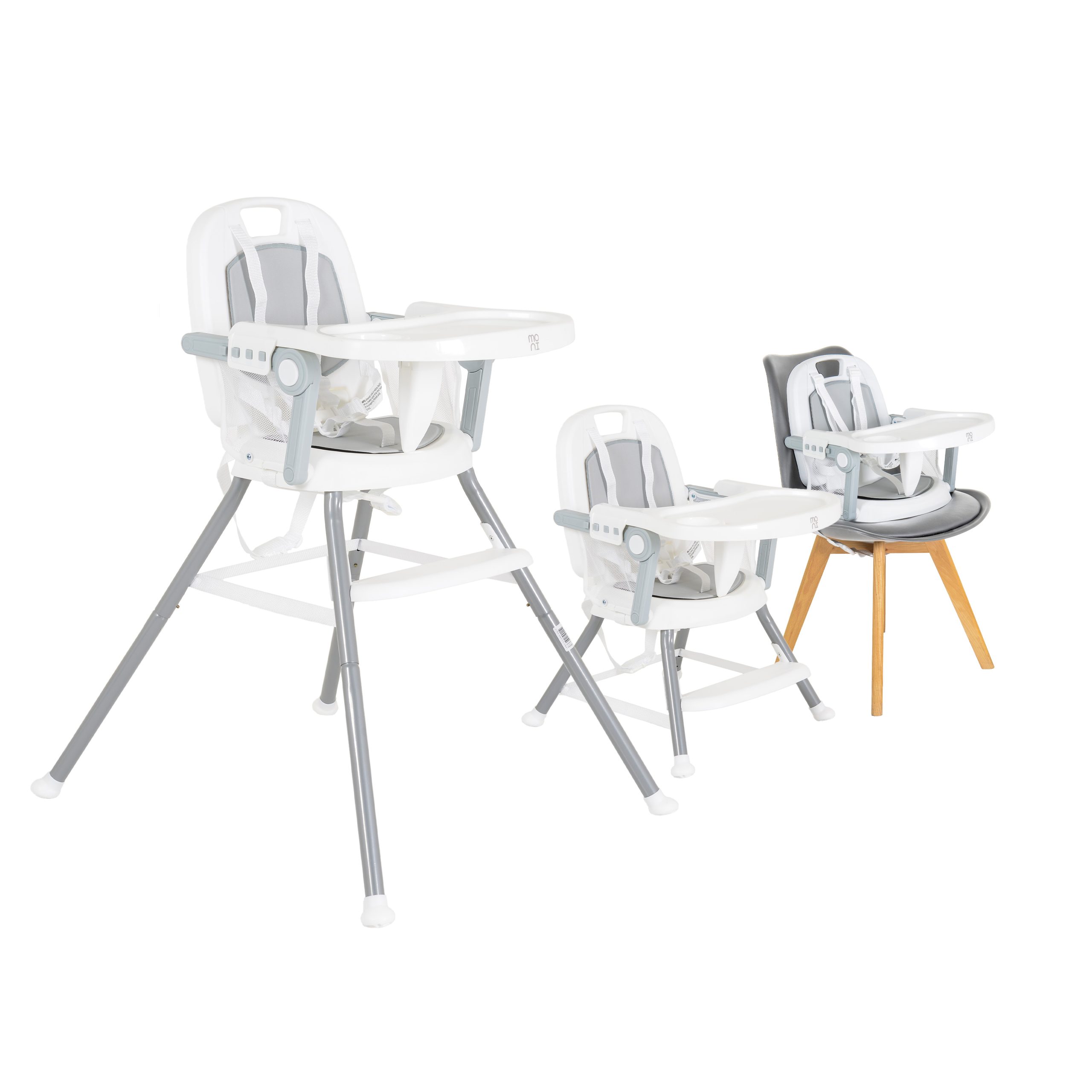 image Детски стол за хранене Amaretti 3в1 сив - Image 1