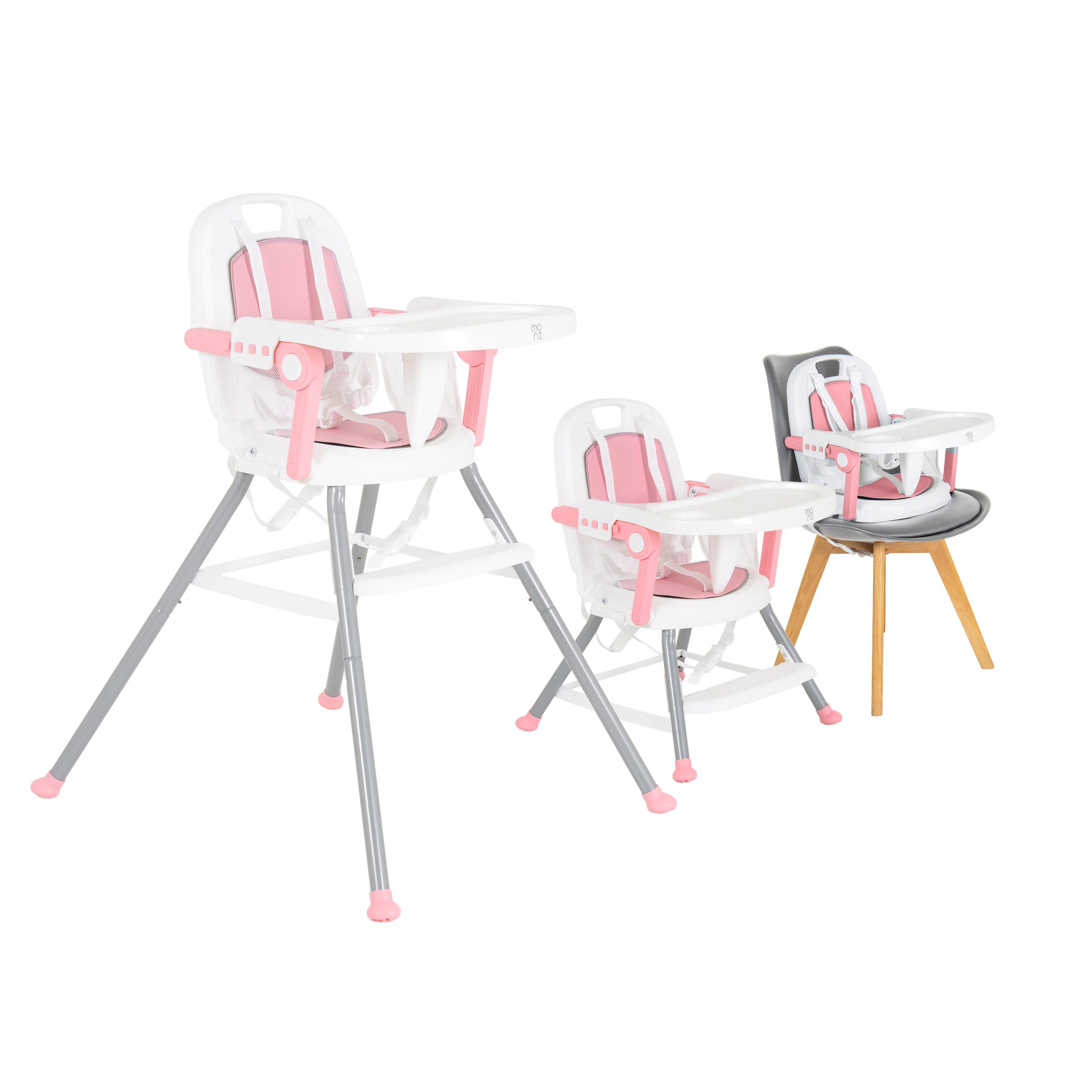 image Детски стол за хранене Amaretti 3в1 розов - Image 1