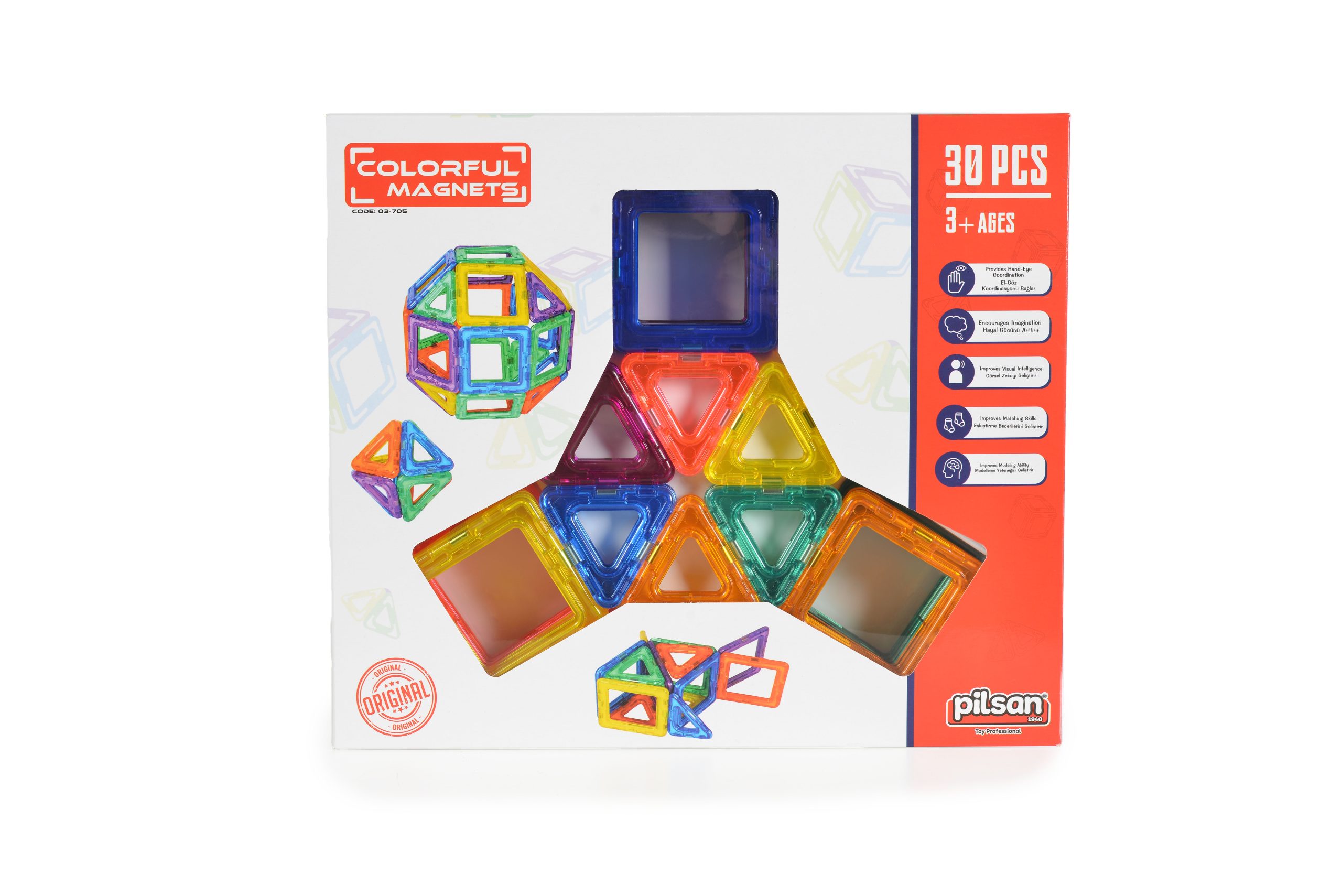 image Цветни магнити 30ел. 03705 - Image 1