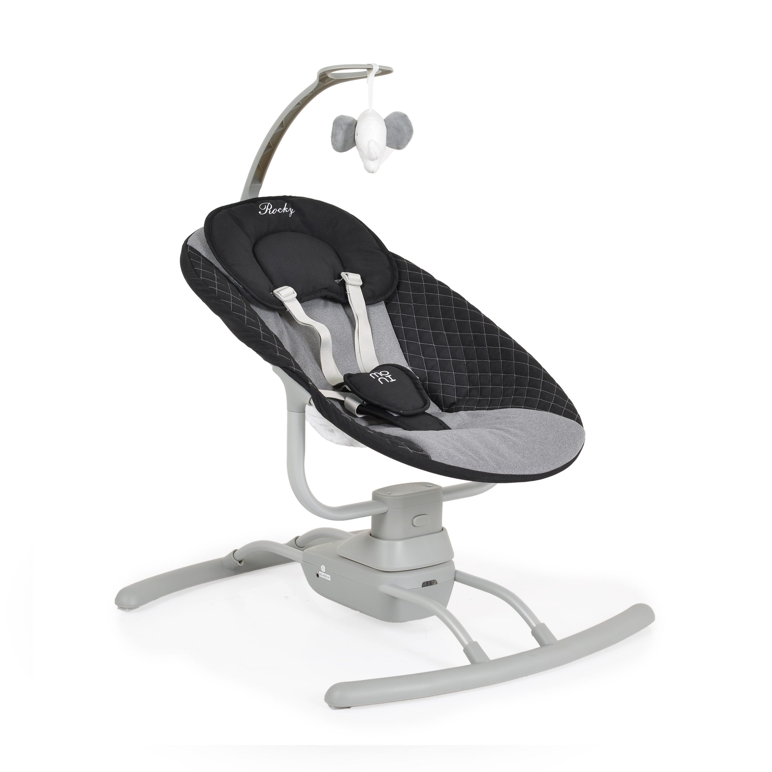image Електрическа люлка Rocky сив - Image 1