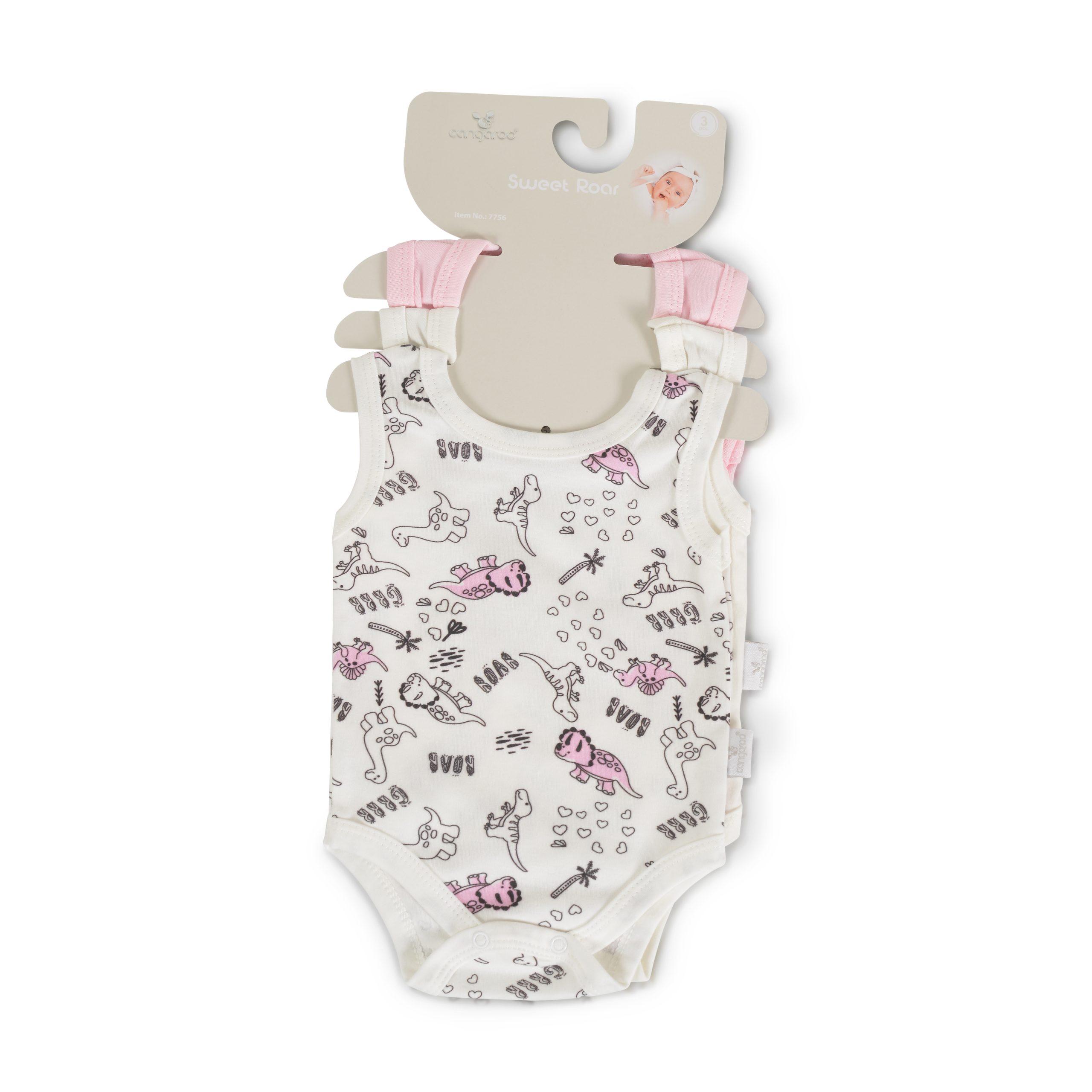 image К-кт бодита Sweet roar 3 бр. розов - Image 1