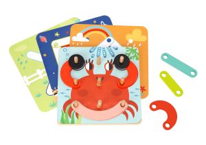 Дървен образователен пъзел 4в1 TH123 24 части