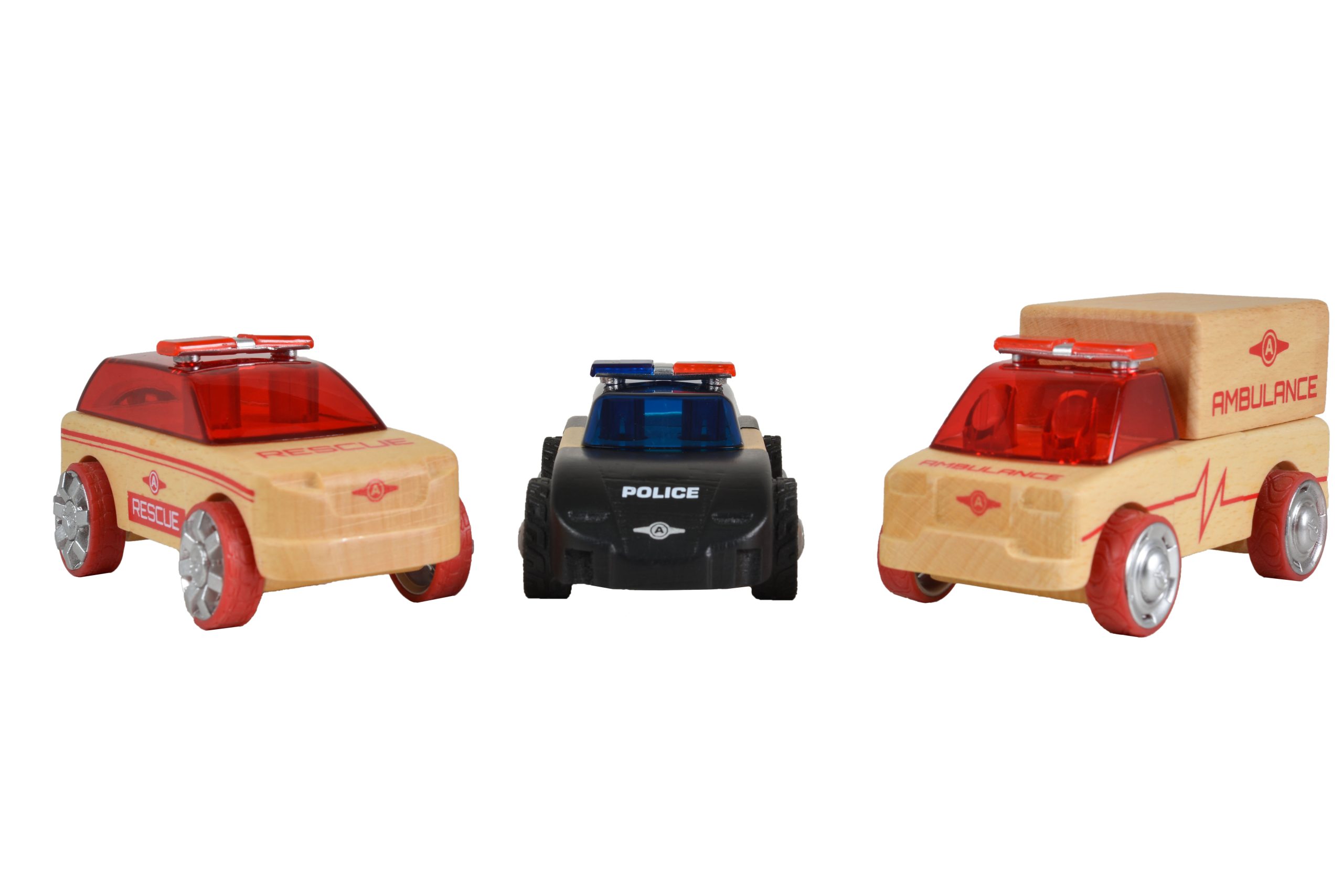 image Дървени коли Mini 3-Pack rescue vehicles 53106 - Image 1