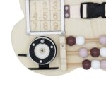 Дървен Бизи Борд Мече GINGER HOME, Монтесори Дъска за Фина Моторика, 30x39 см - Image 5