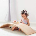 Дървена Дъска за Баланс Ginger Home – Безопасна Играчка за Деца, 82x30x15 см - Image 7