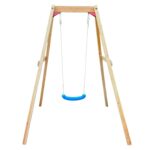 Детска Дървена Люлка GINGER HOME, 156x200x201 см, Безопасна Игра на Открито - Image 2
