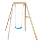 Детска Дървена Люлка GINGER HOME, 156x200x201 см, Безопасна Игра на Открито - Image 3