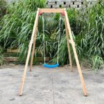 Детска Дървена Люлка GINGER HOME, 156x200x201 см, Безопасна Игра на Открито - Image 5