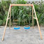 Детска Дървена Люлка GINGER HOME за Градина, Двойна, 225x200x201 см - Image 6