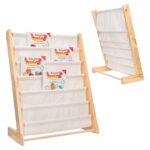 Детска Етажерка за Книги Дърво GINGER HOME, 6 Рафта, Монтесори 64x30x79 см - Image 4