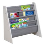 Детска Етажерка за Книги и Играчки, Органайзер за Съхранение, Библиотека - WHITE/GREY - Image 3