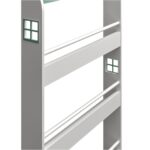 Детска Етажерка за Книги и Играчки GINGER HOME – Къщичка, 3 Рафта, Дърво, 60x12x106 см - Image 5