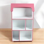 Детска етажерка GINGER HOME - Къщичка SUPER GIRL, Розова за съхранение на играчки и книжки - Image 8