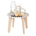 Детска Дървена Образователна Маса с Лабиринт и Мъниста GINGER HOME, 40x40x54 см - Image 2