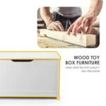 Детска Ракла за Играчки и Пейка 2 в 1 GINGER HOME Дървена JWTR-3086 WHITE - Image 8