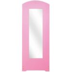 Детска Стойка за Дрехи с Огледало GINGER HOME - Отворен Детски Гардероб с Рафтове и Закачалки, Розов, 94x38x100 см - Image 6