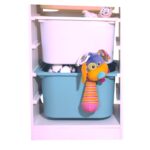 Детски Шкаф GINGER HOME, Етажерка за Играчки с 4 Кутии за Съхранение, Бял - Image 8