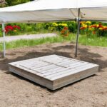 Голям Детски Пясъчник с Пейки и Сгъваем Капак GINGER HOME 157x157x21см, Дървен - Image 7