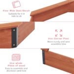 Голям Детски Пясъчник GINGER HOME, Дървен OCTAGON, Водоустойчиво Покривало, 199х199х23 см. - Image 8