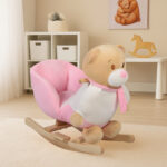 Люлка плюшена Bear розова - Image 6