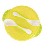 Купа за храна с лъжица и вилица F1301 зелен - Image 7