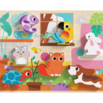 Дървен пъзел 3D домашни любимци TH635 8 части