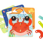 Дървен образователен пъзел 4в1 TH123 24 части