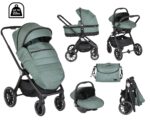 Комбинирана детска количка Christiano 3в1 зелен - Image 8