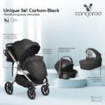 Комбинирана количка 3 в 1 Unique Carbon-Black - Image 9