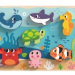 Дървен пъзел 3D морско дъно TK265 8 части