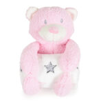 Одеяло 90/75 cm с играчка Rory Bear розов