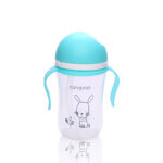 Чаша със силиконова сламка 300ML Bunny C0587 син - Image 2